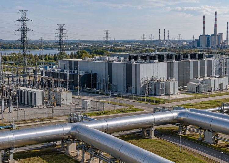 Modern data centre integrated with Polish energy infrastructure and district-heating pipes