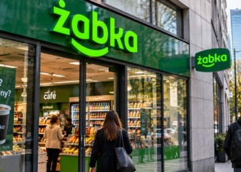 Żabka convenience store in a Polish city