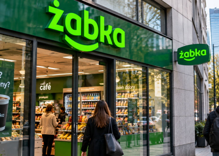 Żabka convenience store in a Polish city